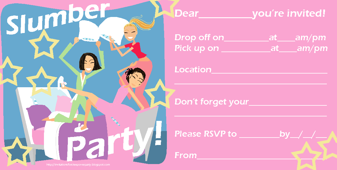 free printable sleepover invitations free printable sleepover invitations